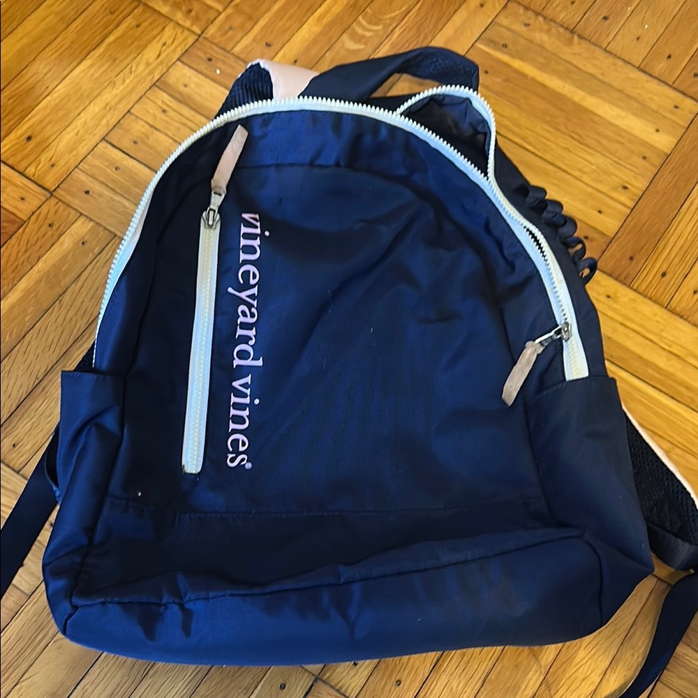Vineyard Vines Blue Backpack with White Accents